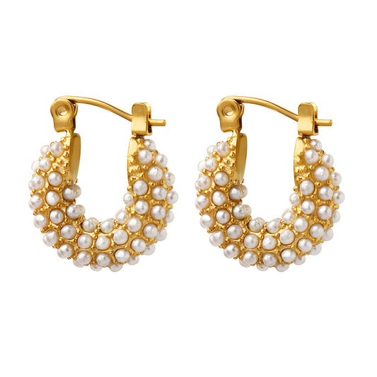 Arriane Beaded Hoop Earrings