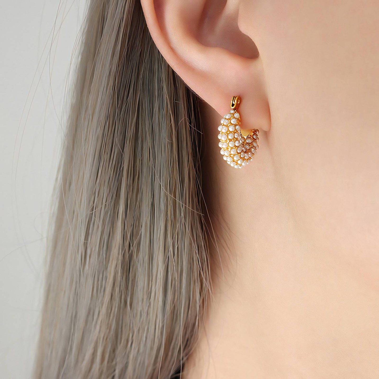 Arriane Beaded Hoop Earrings