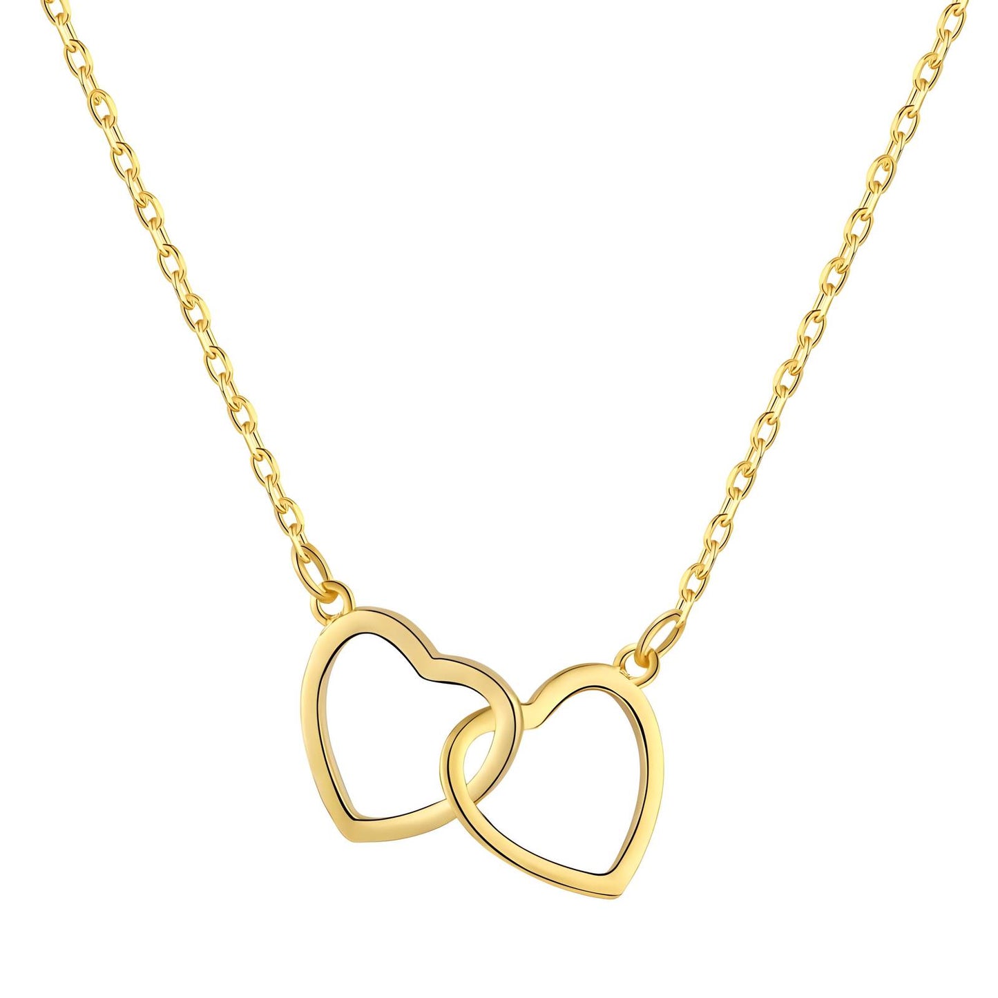 Two Hearts as One Necklace