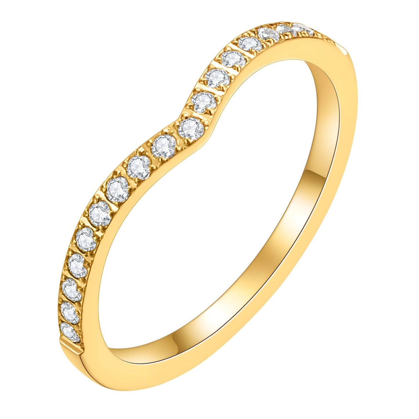 Dainty V-Shaped Stackable Ring